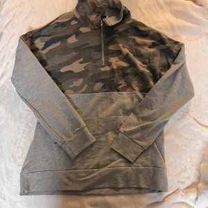 Camo and Gray Quarter Zip